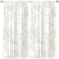 Light Filtering Rod Pocket Curtains 52x84 Inch 2 Panels For Living