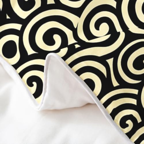 Feelyou Spiral Duvet Cover 100% Cotton Queen Size