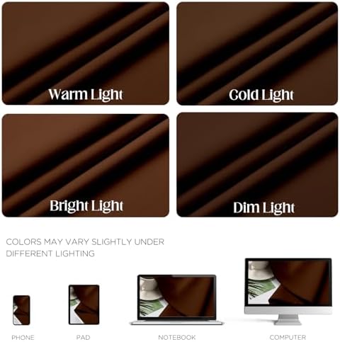 CUCRAF Brown Blackout Curtains 72 inch Length 2 Panels Set, Room
