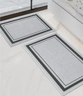 chakme 2 Piece Bathroom Rug Set, Ultra Thin Bath Mat, Quick Dry