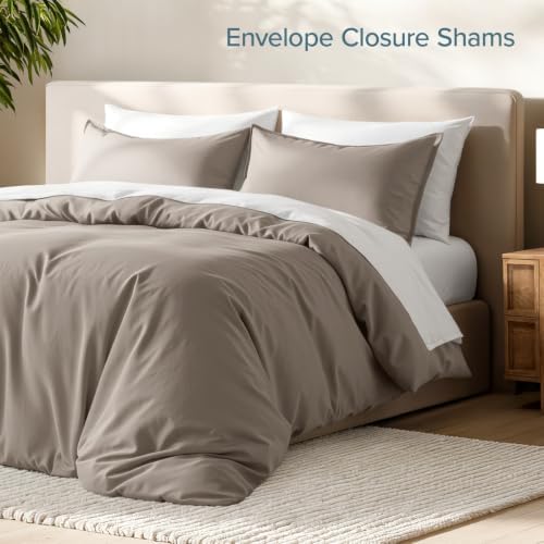 Bare Home Duvet Cover Set 1800 Ultra-Soft (California King, Khaki)