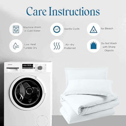 3-Sided Zipper Closure Duvet Cover – Easy On & Off Bedding, 500-TC