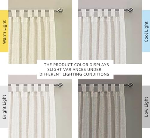 H.VERSAILTEX 2 Panels 52X84 inch Long Back Tap 100% Blackout Natural