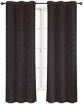 Royal Hotel Blackout Curtains 42 x 120, Jacquard, 2 Panels, Charcoal
