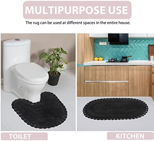 Home Weavers Hampton Crochet Reversible Bathmat 100% Cotton Bathroom