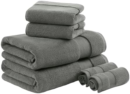 Madison Park 100% Turkish Cotton 600 GSM Bath Towel Set, 6 Piece
