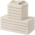 Homaxy 10 Pack 100% Cotton Kitchen Towels and Dishcloths Set, Beige