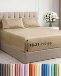 Extra Deep Pocket Full Sheet Set - Breathable & Cooling - Heathered