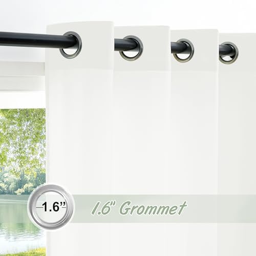 RYB HOME Extra Long Sheer Curtains 108 inches Long for High Ceilings