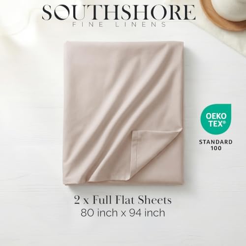 Queen Size Flat Sheets Only 90x102 Flat Bed Sheets 2 Pack Natural