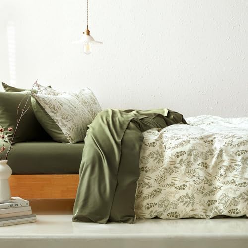 Wake In Cloud - Floral Duvet Cover Set, Botanical Vintage Flower