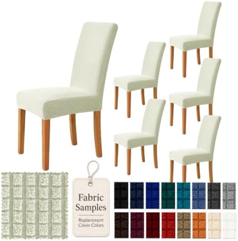 YEMYHOM Dining Chair Covers Set of 6, Stretch Parsons Chair