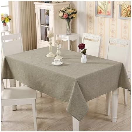 Gualiy Dining Table Cloth Protector, Cotton Linen Tablecloth 70x70CM