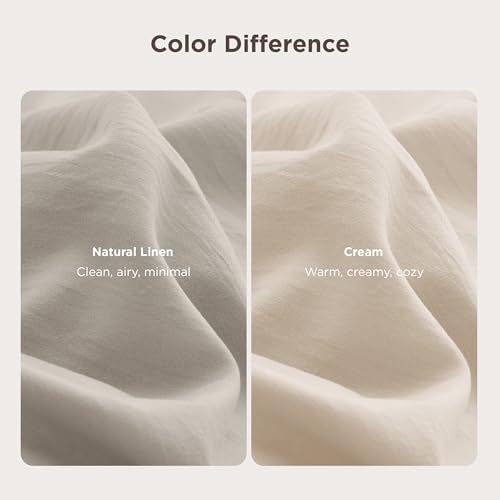 Bedsure Prewashed Duvet Cover Full, Cotton-Like Soft Bedding Set