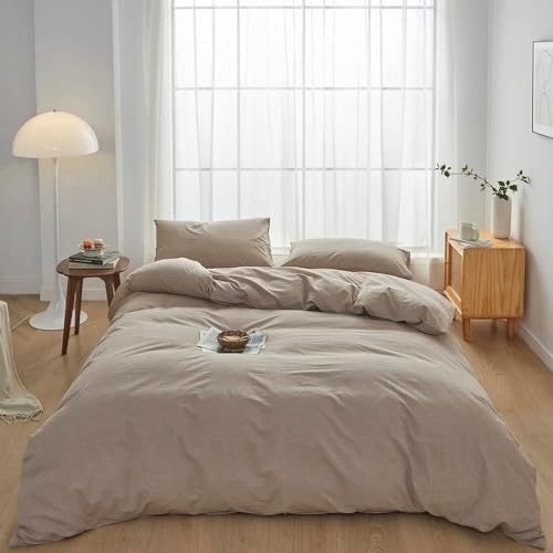 FACE TWO FACE Bedding Duvet Cover Set100% Washed Cotton Duvet Cover
