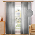 Pinch Pleated Linen Semi Sheer Curtain, 50 Width 108 Inch Long