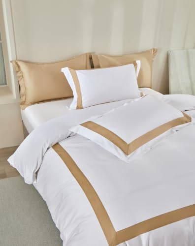 Duvet Cover Set 3 pcs(1 Duvet Cover+2 Pillowcases) 100% Cotton Sateen