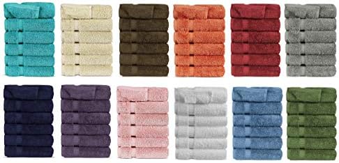 FTB Classic Washcloths Set 12 Piece Washcloths (Gray, 12 Washcloths)