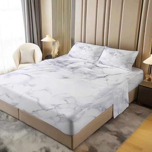 Fitted Sheet 3 Pieces Twin XL Size Sheets with Deep Pocket Fitted