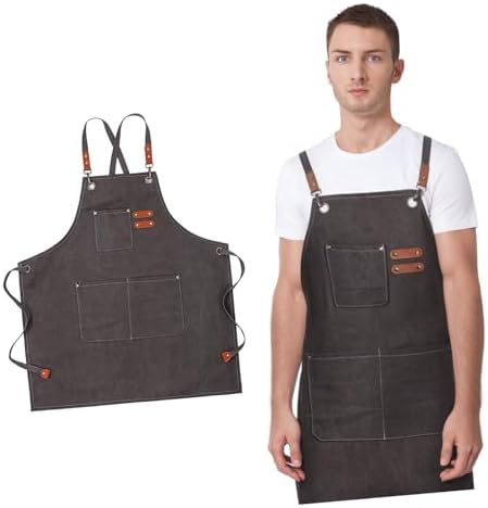 BESTOYARD Canvas Apron for Cooking Unisex Chef Apron for Men Women
