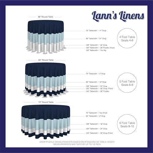 Lann's Linens - 10 Premium 70" Round Tablecloths for
