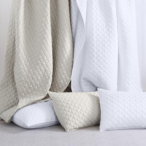 HORIMOTE HOME Quilt Set King Size Beige Bedspread, Modern Style