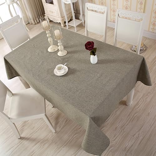 60 x 60 cm Tablecloths, Grey, Rectangular Tablecloth, Plain Cotton