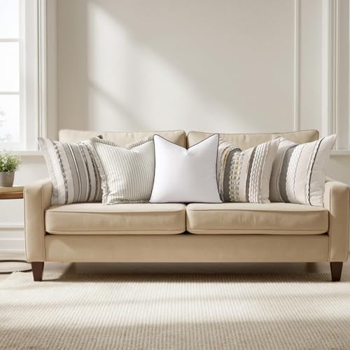 MIULEE 18x18 Pillow Inserts, Fluffy Down Alternative Filling Pack of 2