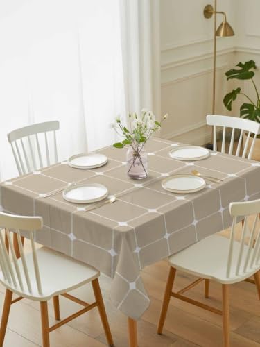 Modern Grid Lines Rectangle Tablecloth 52 x 70 Inches Classic Simple