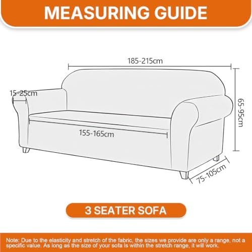 XINEAGE Stretch 3 Seater Slipcover, Non-Slip Pet Couch Cover,Light