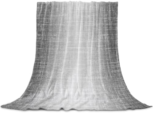 Slate Gray Flannel Fleece Throw Blanket, Vintage Ombre Solid Color