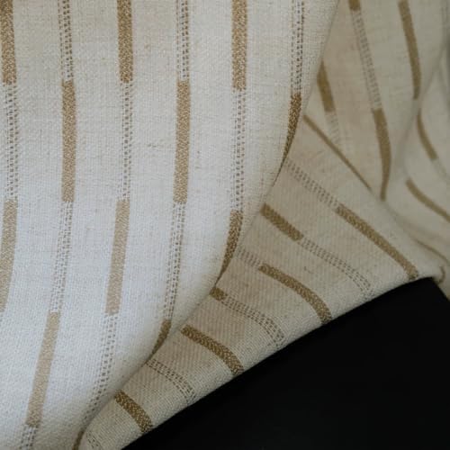 Decorative Back Tab Linen Curtains, Yarn Dyed Jacquard Mudcloth