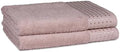 Petek Turkish Cotton Hand Towel Set of 2, Taupe
