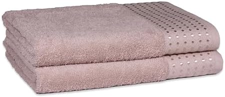 Petek Turkish Cotton Hand Towel Set of 2, Taupe