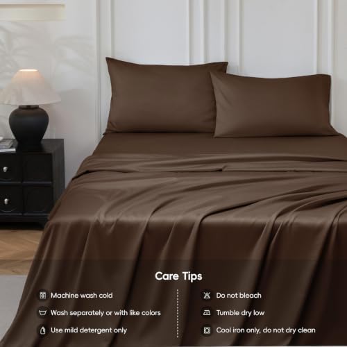 MooMee Queen Duvet Cover Set 100% Extra Long Staple Cotton Cooling