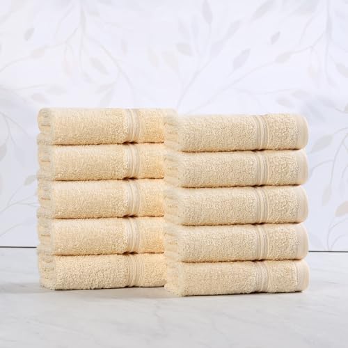 Superior Egyptian Cotton 10-Piece Face Towel Set, Small Towels For