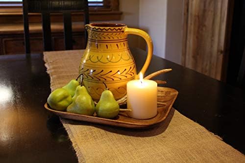 12" x 108" Fringed Edge No-Fray Burlap Runner ~ Table Runner with