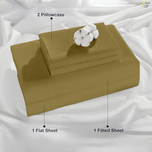 Cottington Lane Full Size Sheet Set, 100% Egyptian Cotton Premium