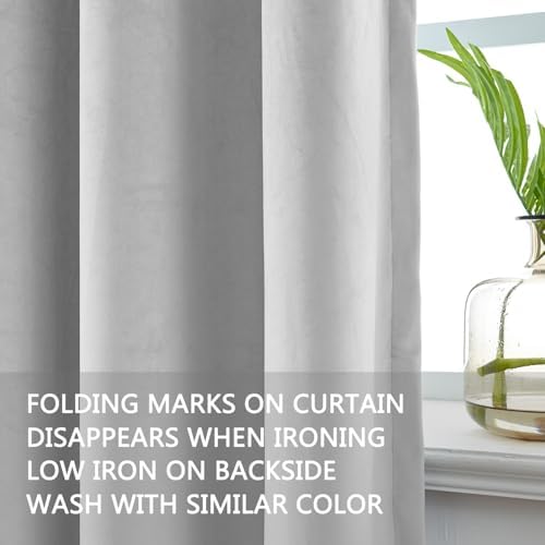 cololeaf Home Velvet Bedroom Curtains Soft Window Covering Drapes for