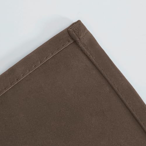 LEMOMO Blackout Curtains 52 x 120 Inch Long Chocolate Curtains Set of