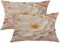 Flower Throw Pillow Covers Set of 2, Floral Elegant Petal Gold Center