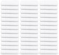 60 Piece Washcloths Set, 12x12 Inches White, Quick Dry Super Soft &