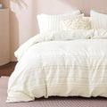 SLEEP ZONE Duvet Cover Set King, Luxury Jacquard Boho Diamond Soft and