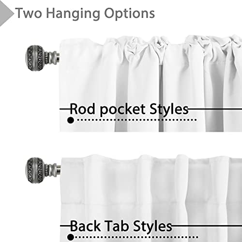 Rod Pocket Blackout Curtains Solid Room Darkening Thermal Insulated