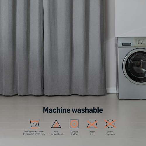 Amazon Basics Chenille Room Darkening Curtains, Light Filtering Window
