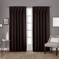 LITTLE BIRD Double Pinch Pleat Blackout Window Curtains Panels for