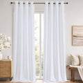 Simplebrand Grommet Room Darkening 108 Inch Long Curtains 2 Panel for