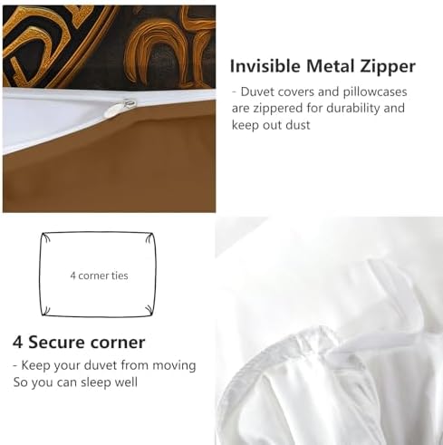 King Duvet Cover Set Viking Runes Dragon Soft Microfiber Reversible