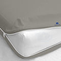 Zipper Fitted Sheet King Light Grey Soft Microfiber 18" Deep Pocket