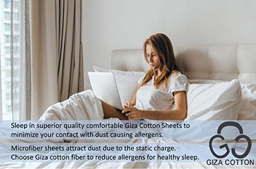 100% Giza Egyptian Dreams Cotton, [4 PCs] 16" Deep Pocket Bed Sheet